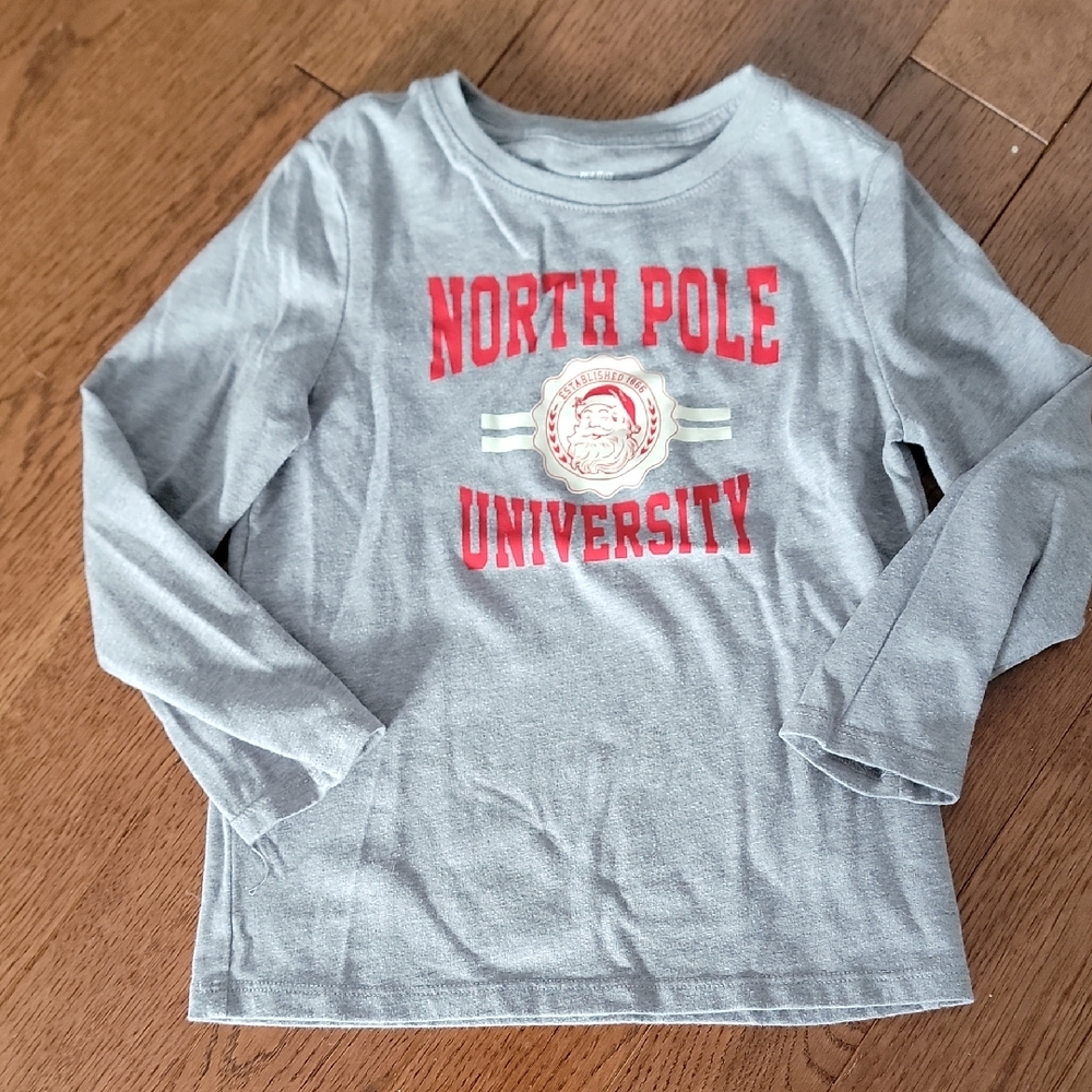 North Pole University Gray Kids Shirt